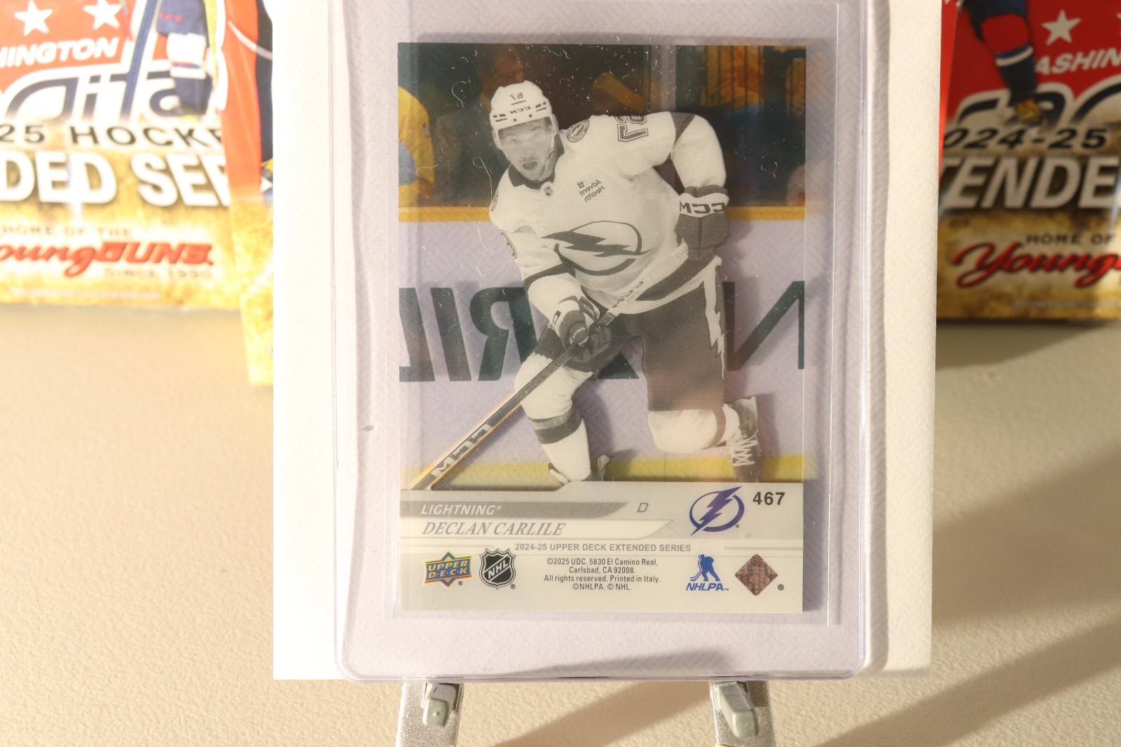 2024-25 Upper Deck Extended Series – Acetate Young Guns Declan Carlile #467 (RC)