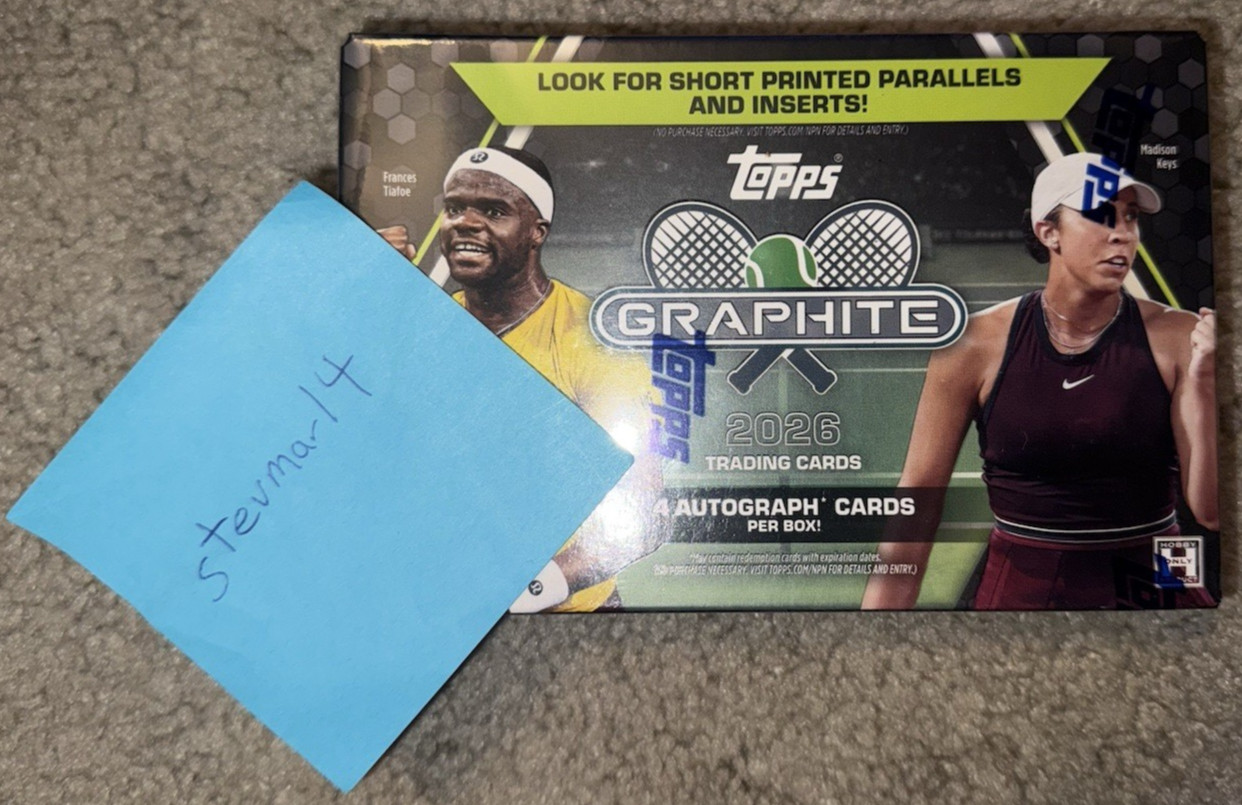 2026 TOPPS GRAPHITE TENNIS HOBBY BOX FACTORY SEALED IN HAND FREE SHIPPING!!