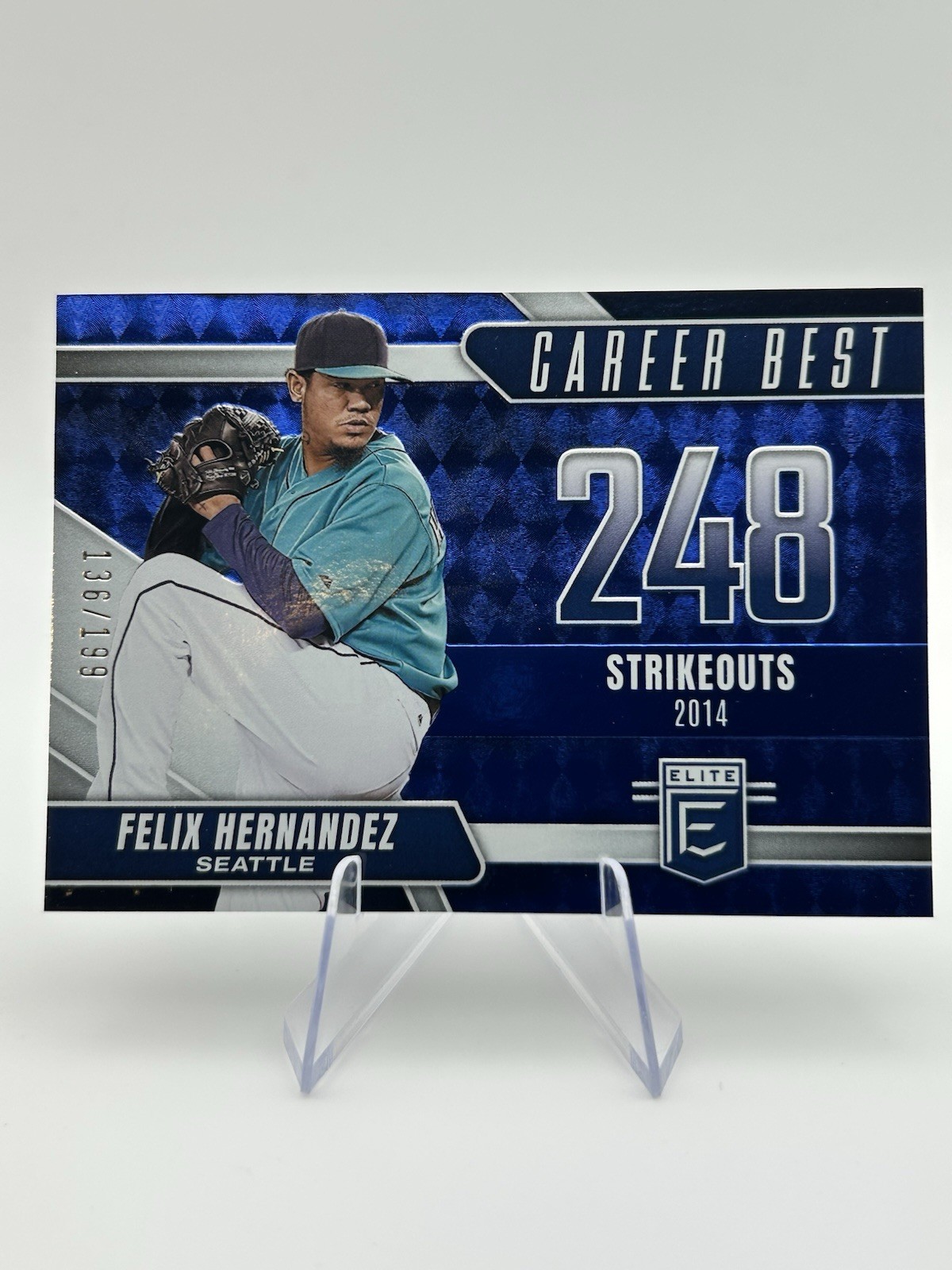 2026 Panini Donruss Elite Félix Hernández Career Best Blue Foil /199 Mariners