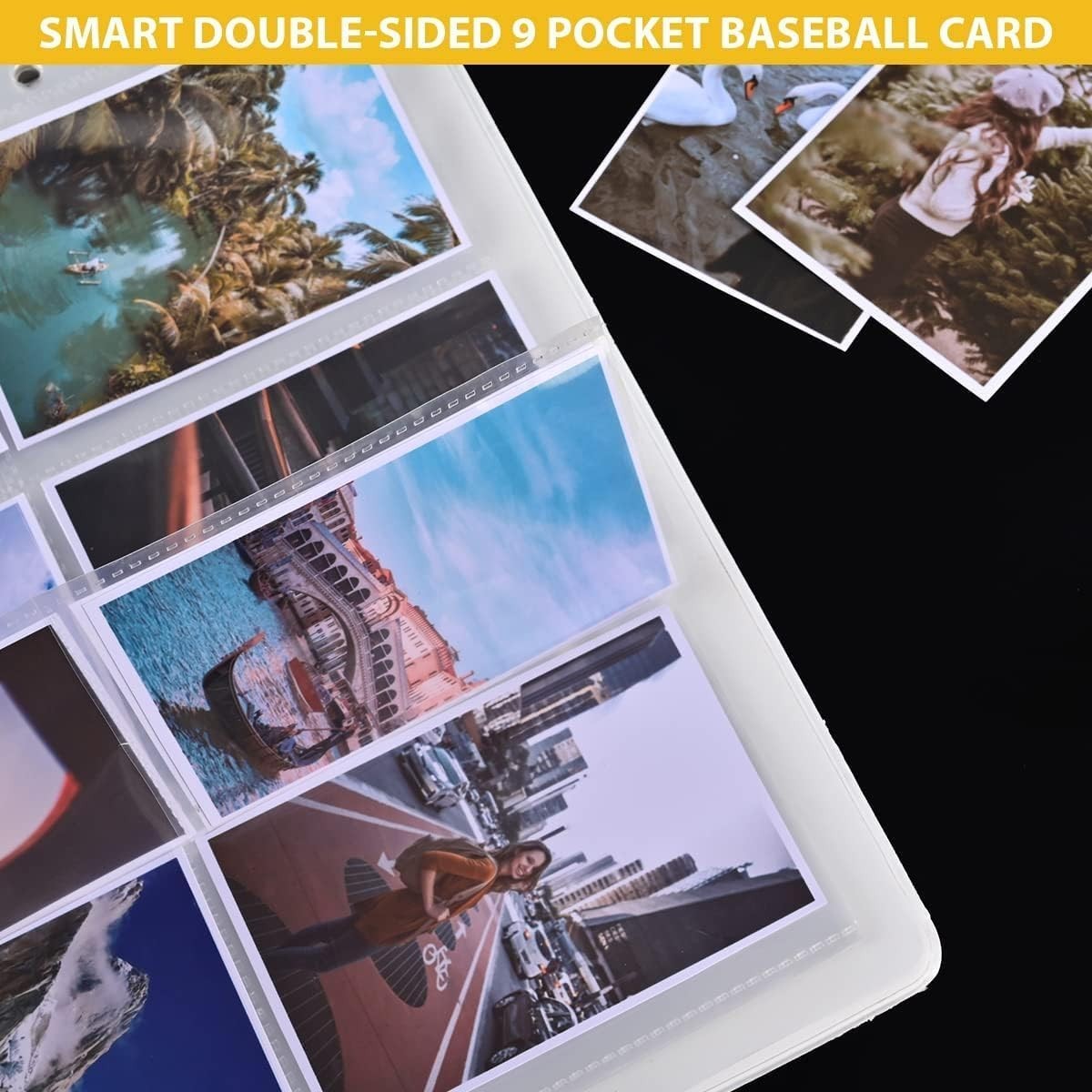 900 Baseball Card Sleeves Trading Photocard Binder Protectors 9 Pocket 50 Sheets