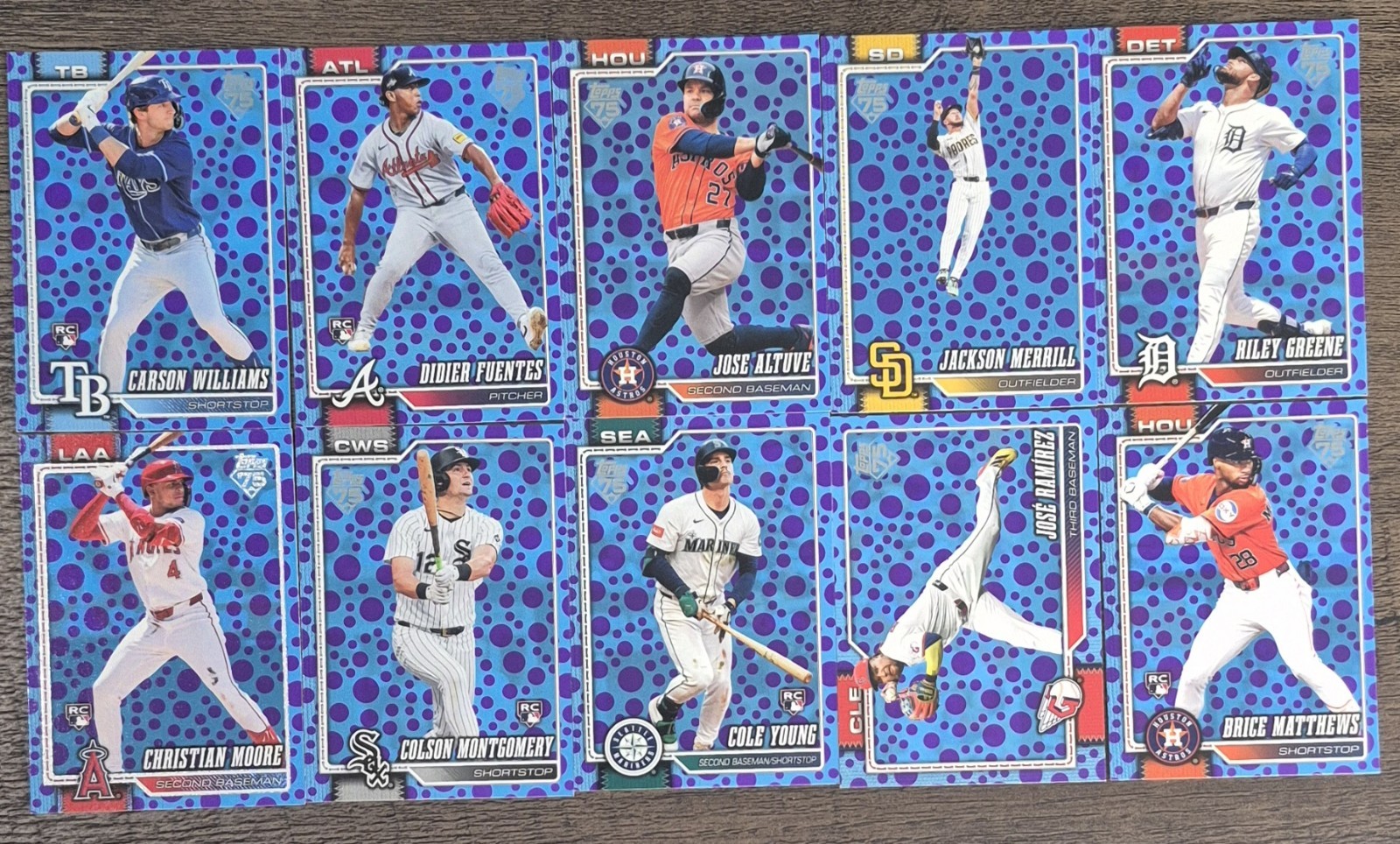 2026 Topps Series 1 Purple & Blue Polka Dots – Lot Of 10 – Multiple RC SP