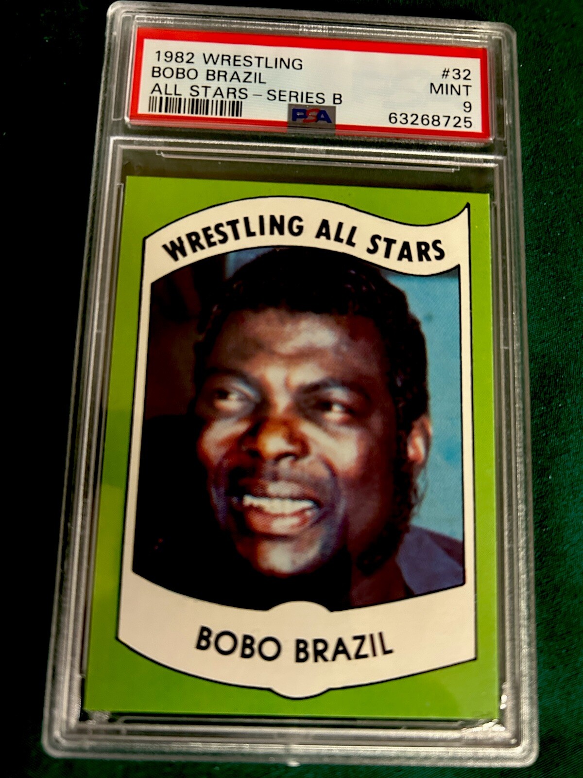 1982 WRESTLING ALL STARS # 38 BOBO BRAZIL PSA MINT 9 SERIES B NWA WWE WCW AWA