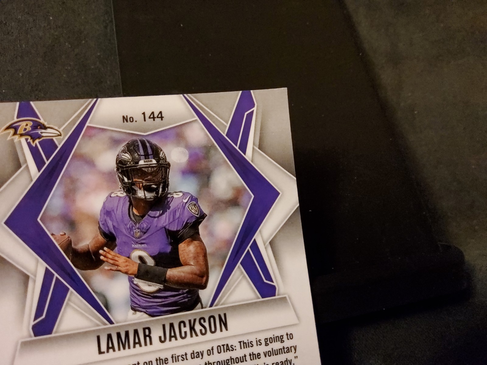 2025 Panini Phoenix Football Lamar Jackson #144 Baltimore Ravens NM