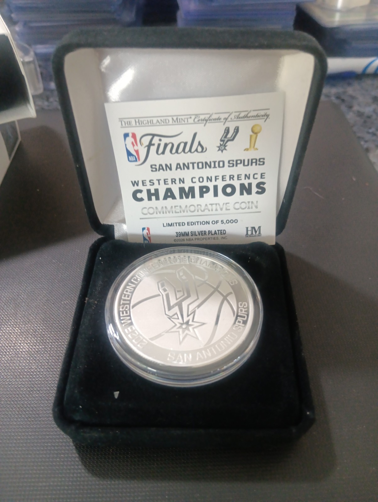San Antonio Spurs 2026 FINALS CHAMPIONSHIP COIN silver Plated Of 5000