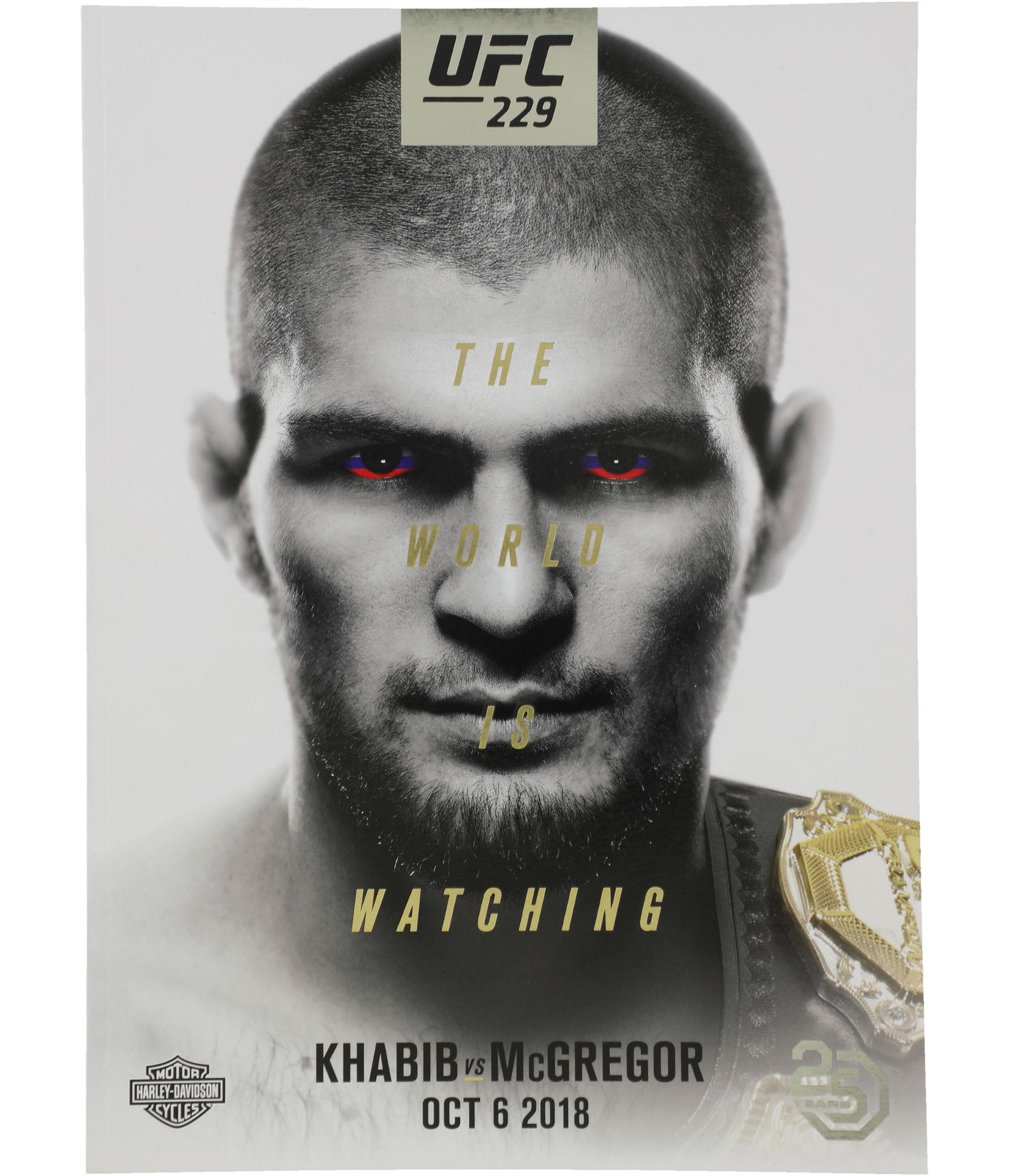 UFC Unisex 229 Khabib vs McGregor Official Program, White, One Size