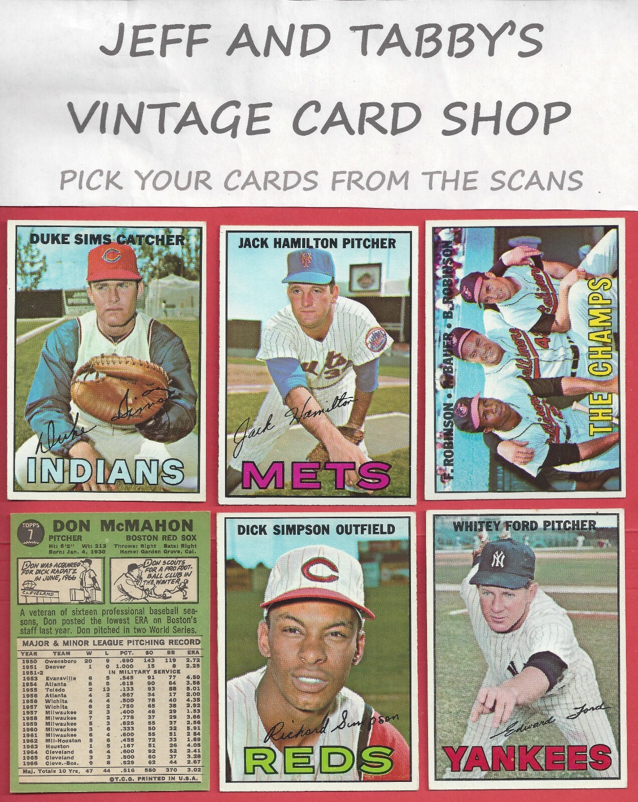 1967 TOPPS BASEBALL 1 to 199 / SEE DROP DOWN MENU FOR CARD YOU WILL RECEIVE.
