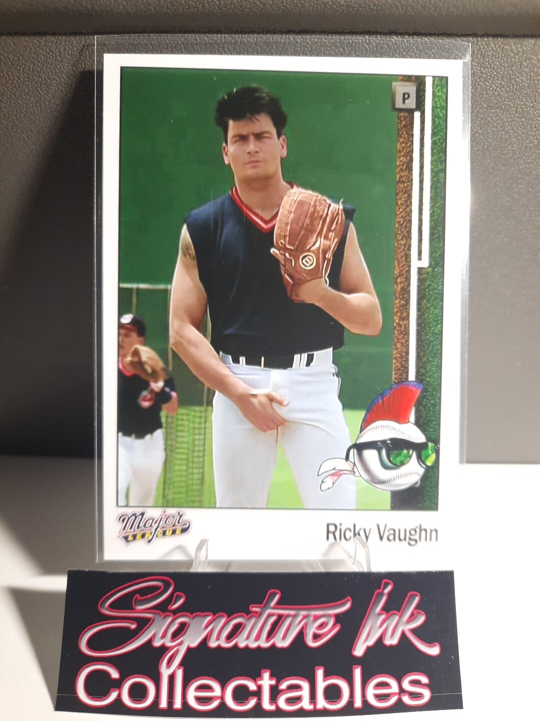 Ricky Vaughn / Charlie Sheen Custom Art Card – Major League Movie – Raw Card