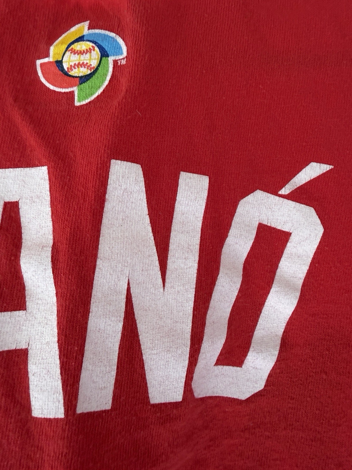 WBC Dominican Republic Shirt Dominicana Canó #22 2017 Red Large