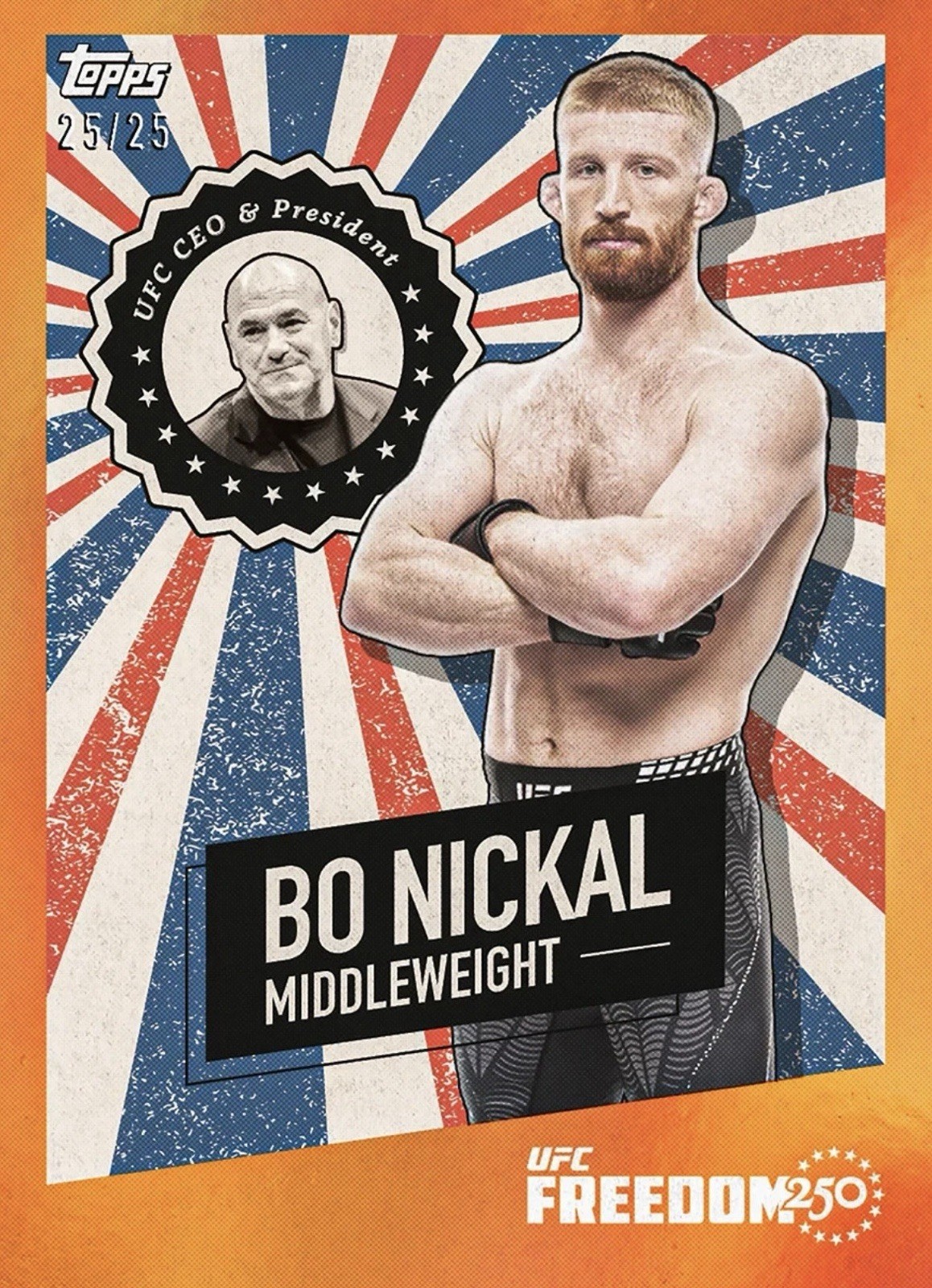 2026 Topps UFC Freedom 250 Hobby box PRESALE QTY FREE SHIP BY 7/20