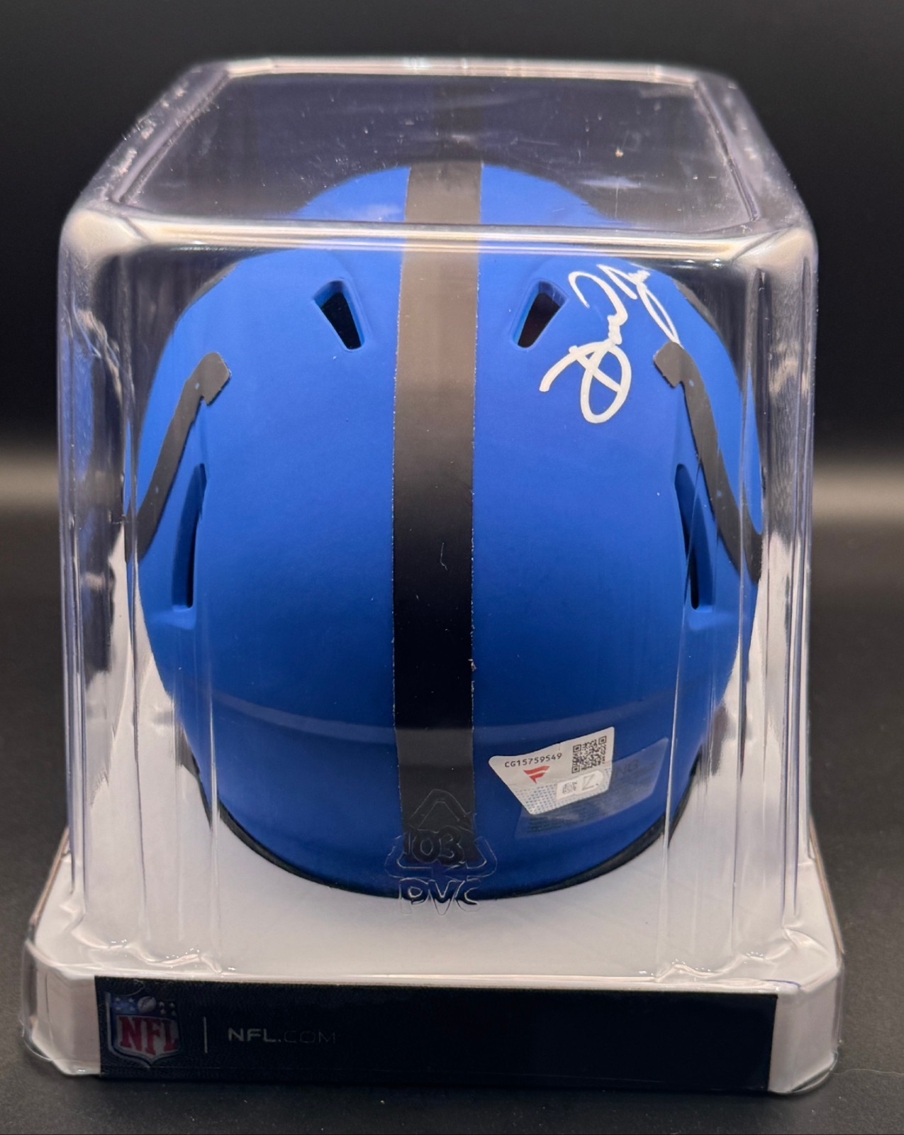 Daniel Jones Signed Colts Rave Mini Helmet w/ “Indiana Jones” Fanatics COA