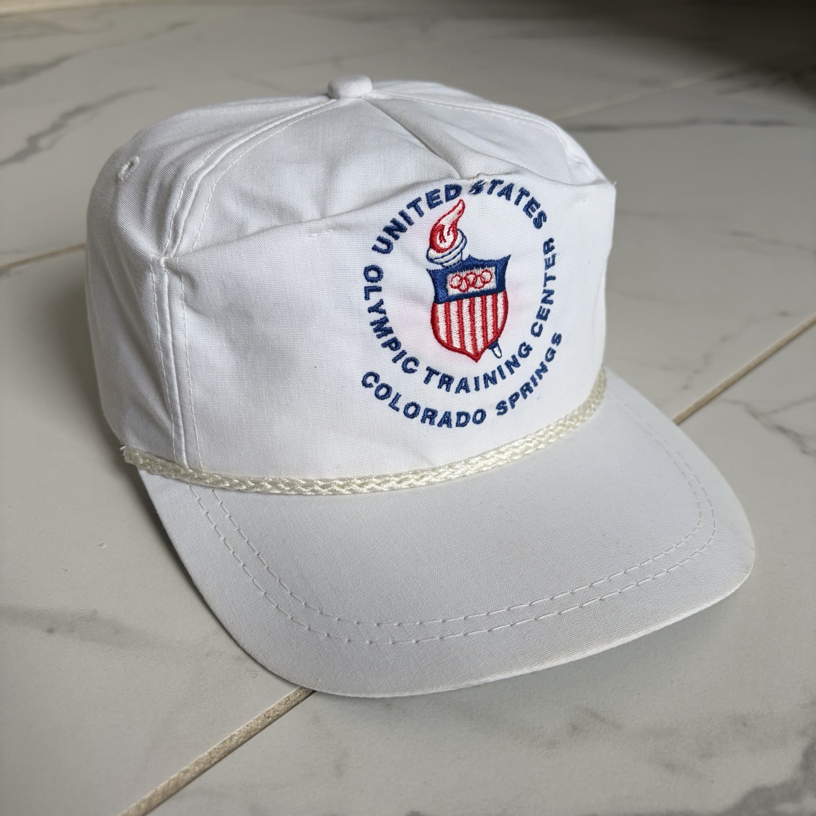 Vintage 1984 USA United States Olympic Training Center Colorado Springs Hat Cap