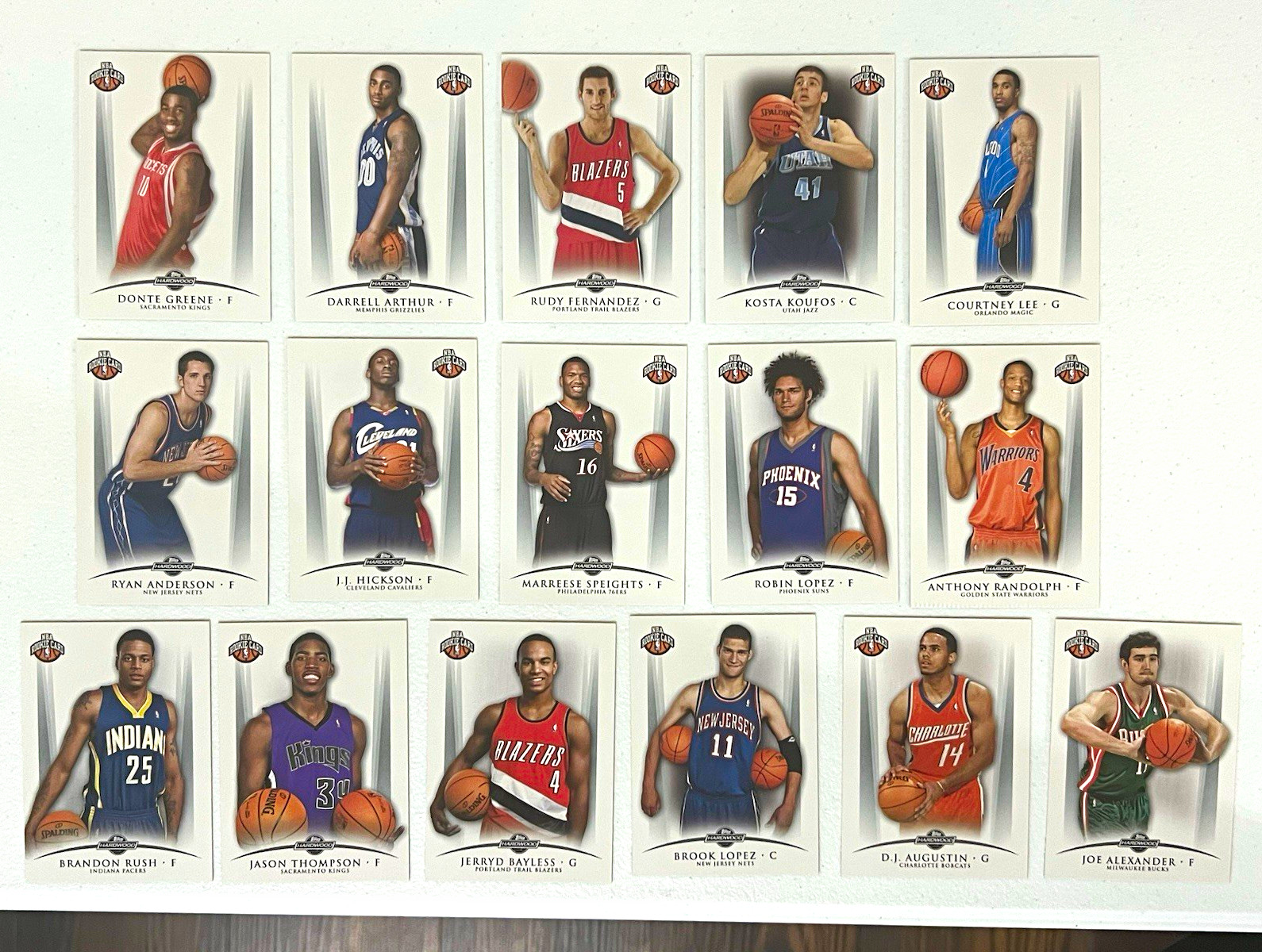 Numbered/ Topps 2008-09 Hardwood NBA Rookie 16-Card Lot – 1st Round picks Lopez