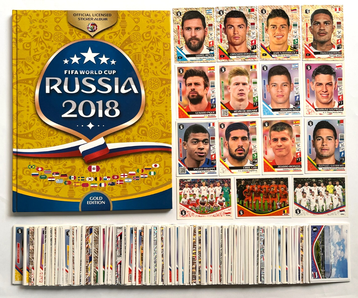 2018 WORLD CUP RUSSIA Album Hardcover Gold Edition + Full Set 380/380 Peru MESSI