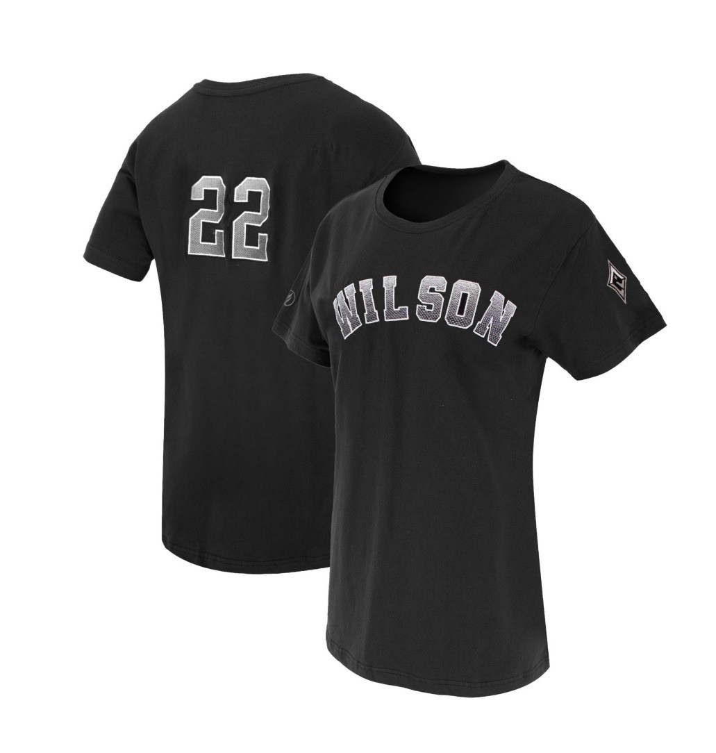 Women’s FISLL A’ja Wilson Black Stitched T-Shirt Las Vegas Aces Size S Small