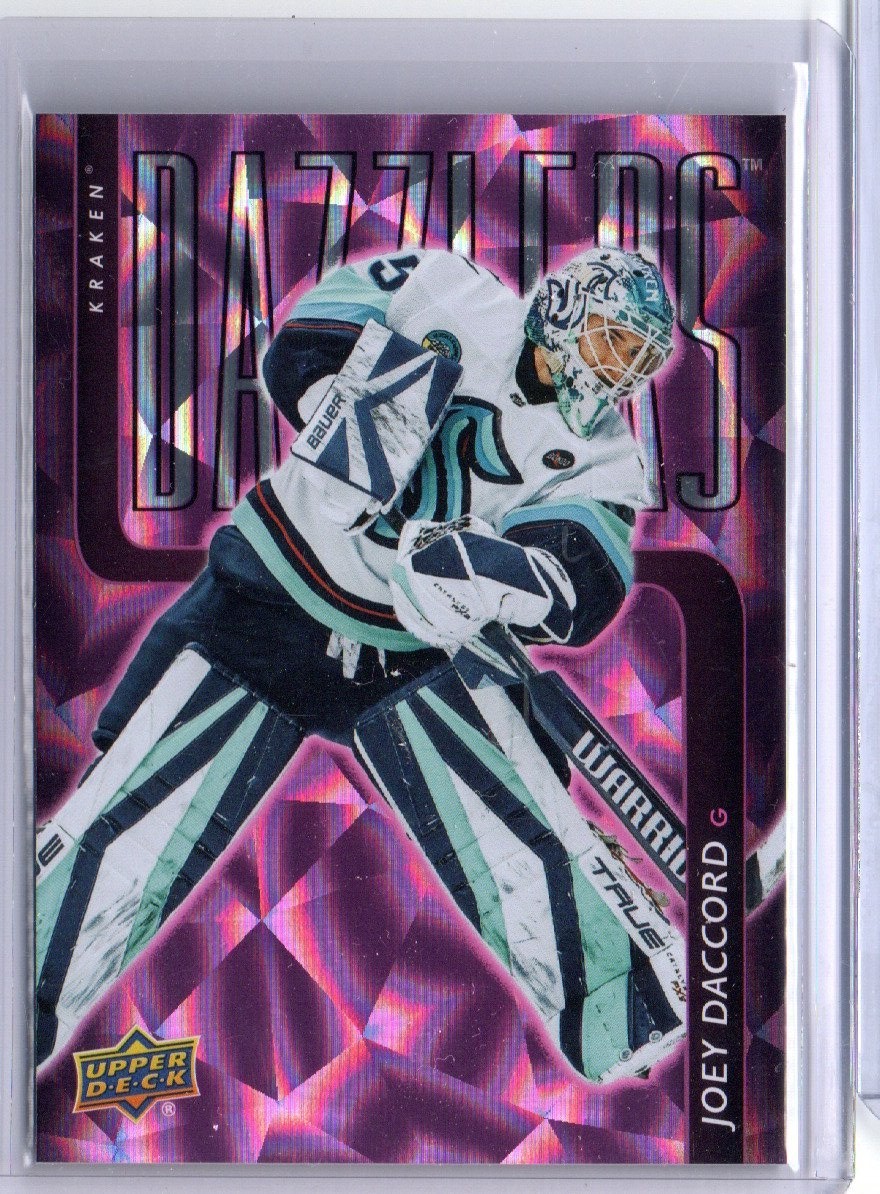 2025-26 Upper Deck Series 1 Joey Daccord Pink Dazzlers #DZ-8 Seattle Kraken