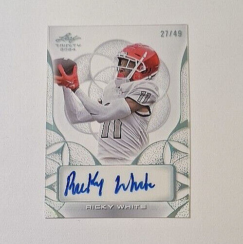 2024 Leaf Trinity Clear Light Blue Sigs #RW1 Ricky White Rc Autograph #27/49