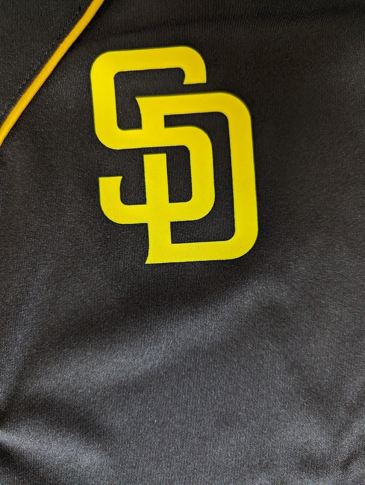 Womens Majestic San Diego Padres Two Button Pullover Jersey Brown Multiple Sizes