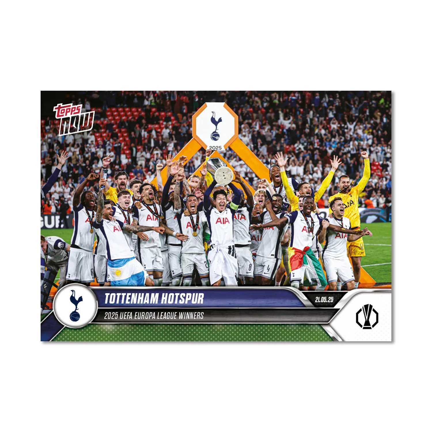 TOTTENHAM HOTSPUR UEFA EUROPA LEAGUE WINNERS TOPPS NOW BRENNAN JOHNSON CARD #34