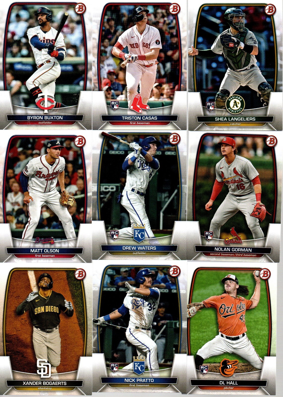 2023 Bowman Complete Set #1 – #100 Baseball