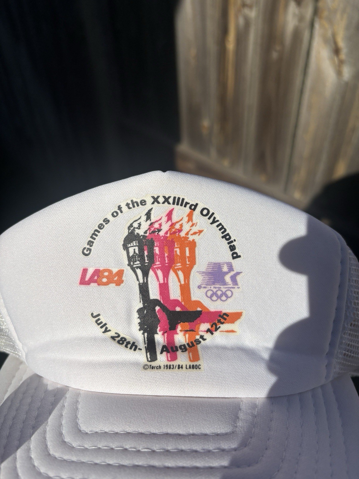 Vintage 80s LA84 LOS ANGELES OLYMPIC GAMES TRACK & FIELD Hat Shirt Olympic 1984