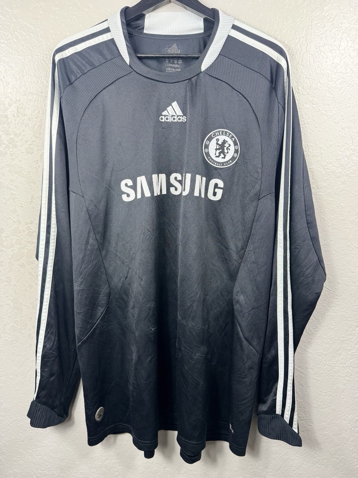 Chelsea FC Adidas 2008/09 Away Football Longsleeve Soccer Jersey Size 2XL