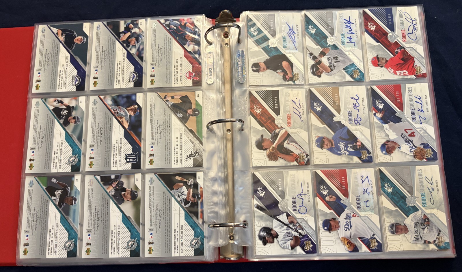 2006 SPx Set includes AUTOS & 3 Insert Sets in Pages & Binder Verlander RC AUTO