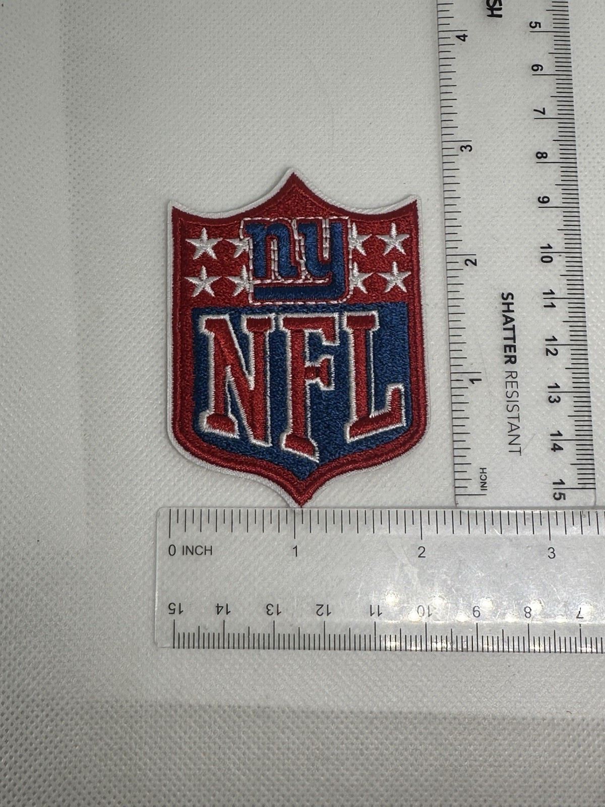 New York Giants NFL Patch 2” X 3” Iron On Embroidered