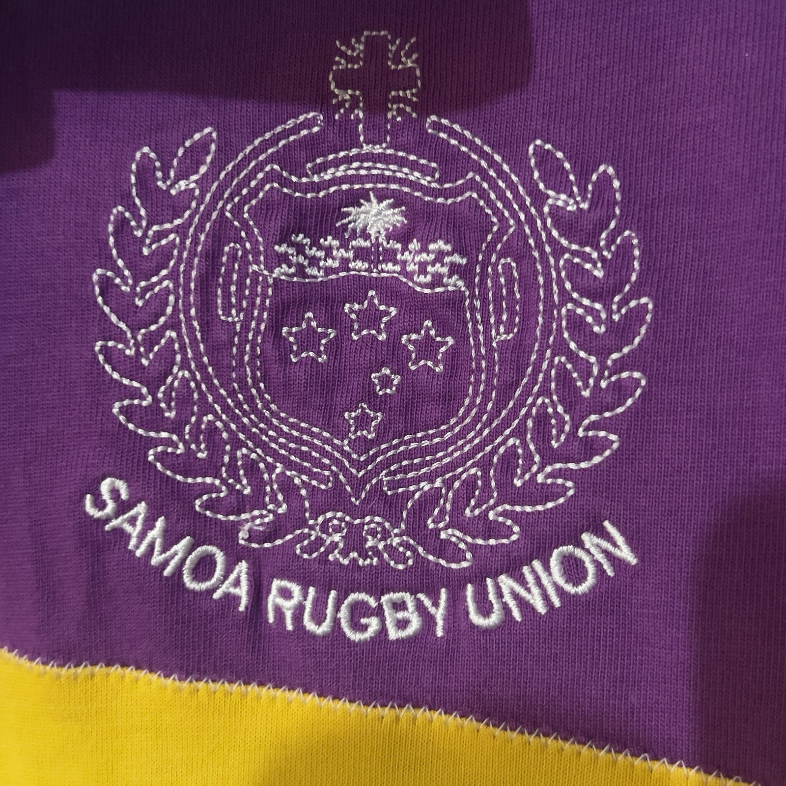 Rugby Union Puma Polo Top. Uk S. Purple/white/Yellow