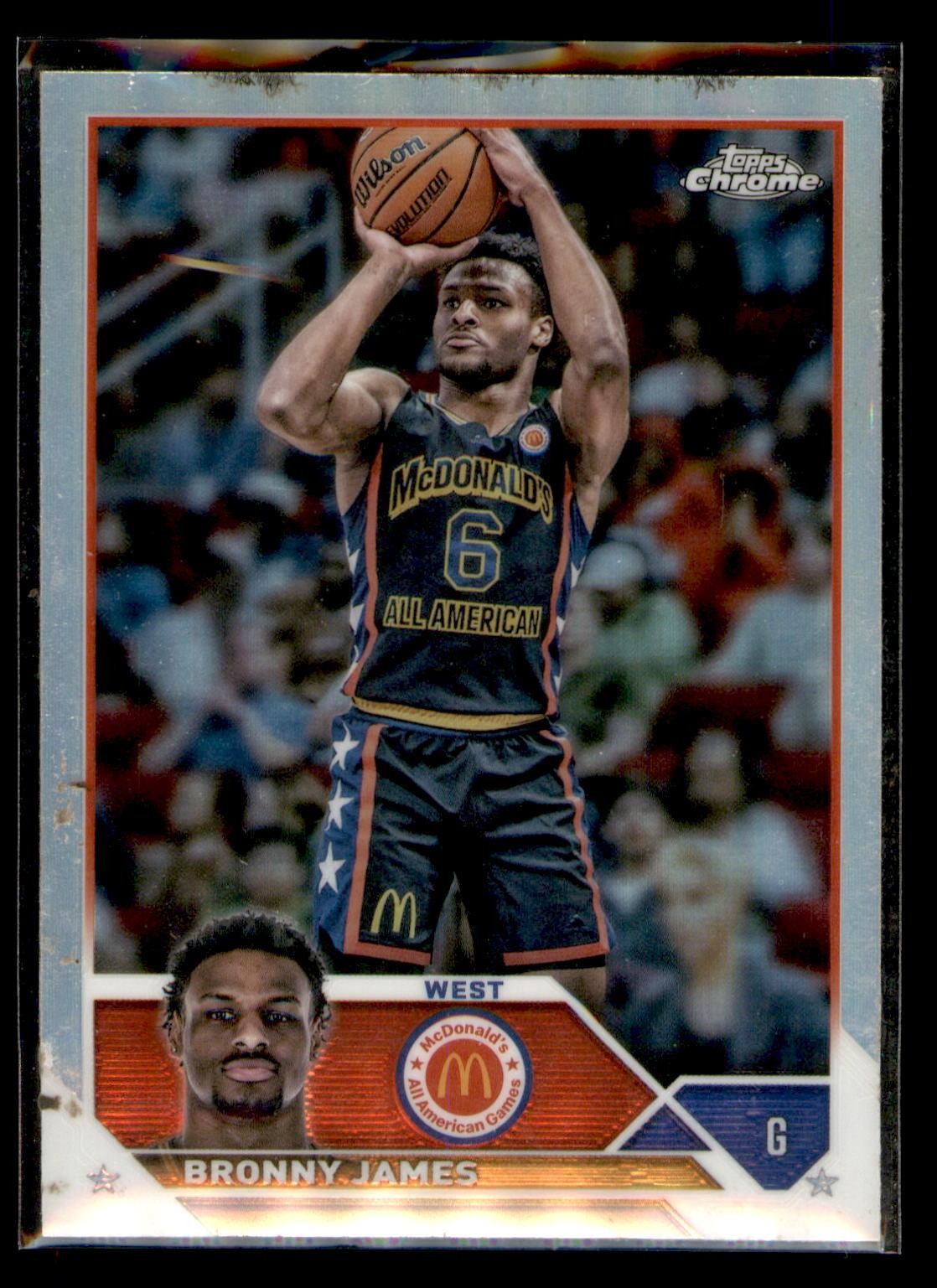 Bronny James 2023 Topps Chrome McDonald’s All American #20 Refractor