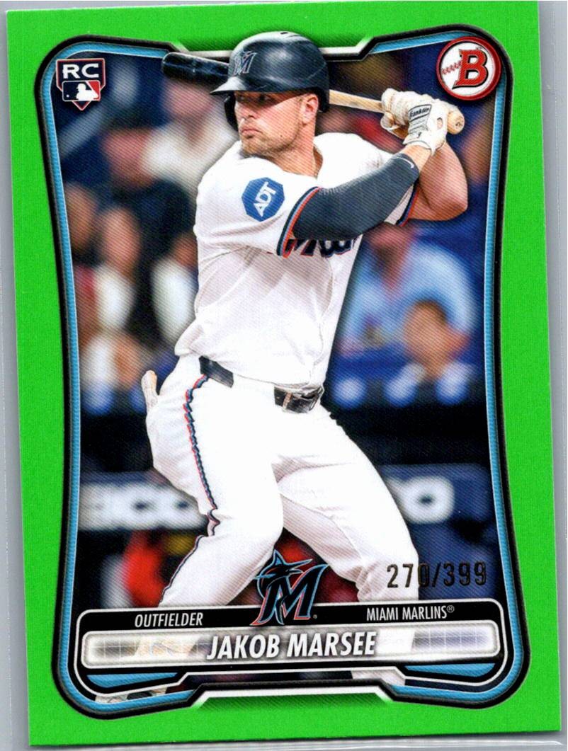 2026 Bowman #86 Jakob Marsee Neon Green #/399