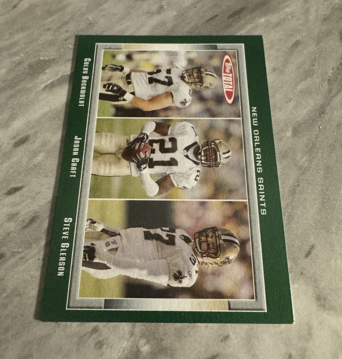 Topps 2006 Topps Total New Orleans Saints Team Card Bockwoldt Craft #106