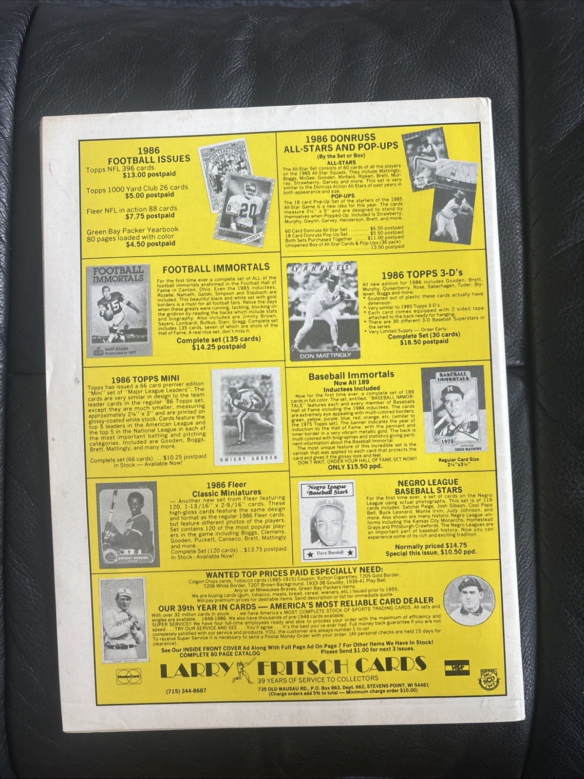 Baseball Cards Price Guide- 1986 Annual Special Issue *1