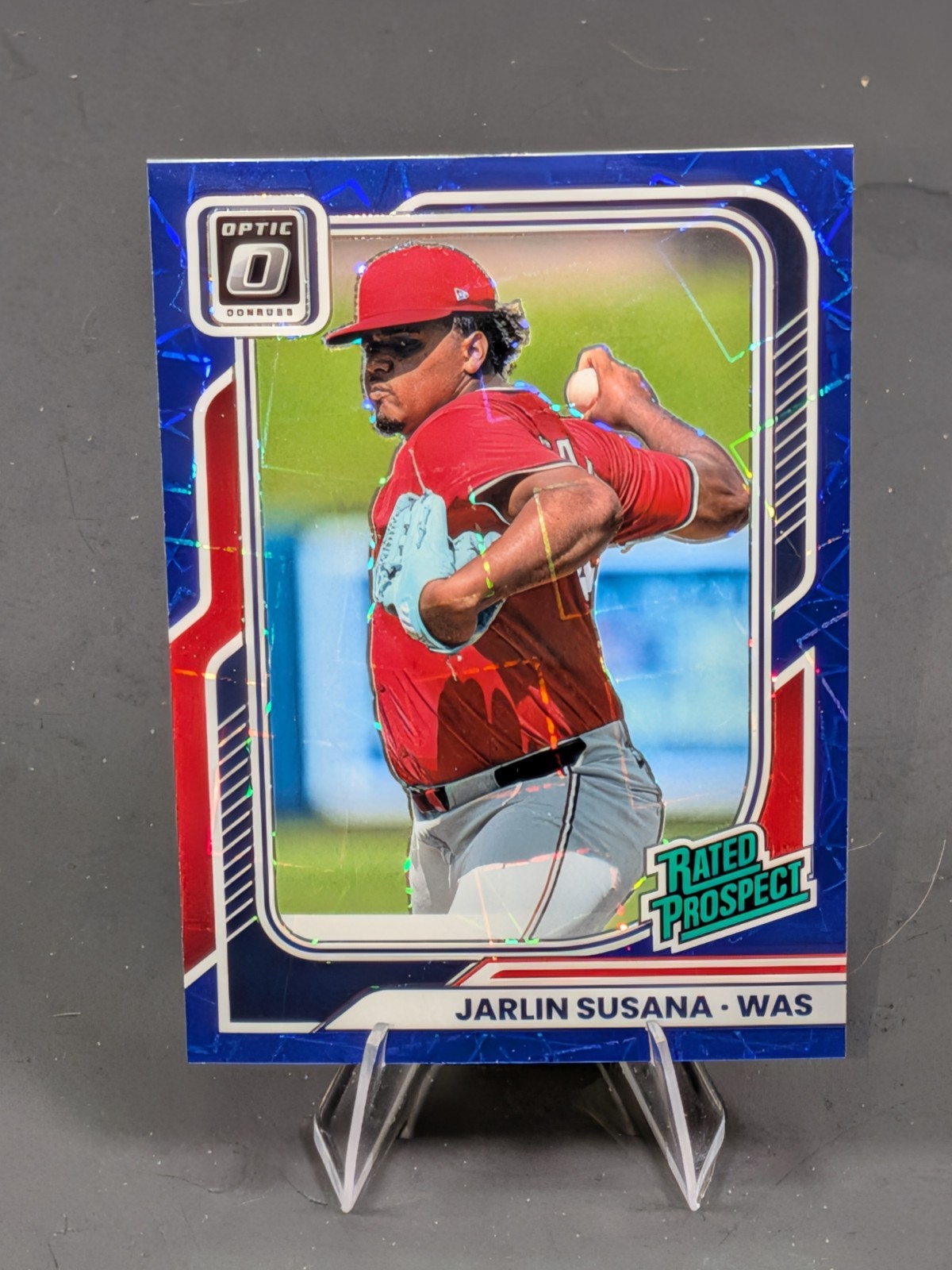 2026 Donruss Baseball Jarlin Susana Rated Prospect #144 – Blue Velocity Optic