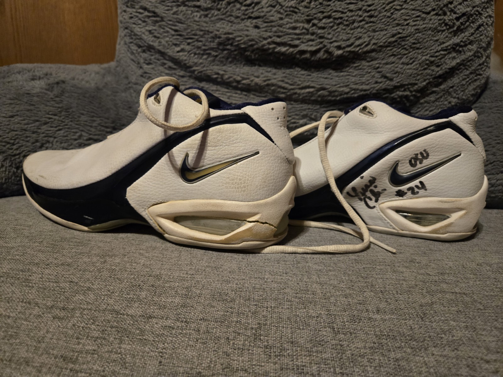 Katie Smith & Lisa Cline Autographed Basketball Shoes Ohio State WNBA