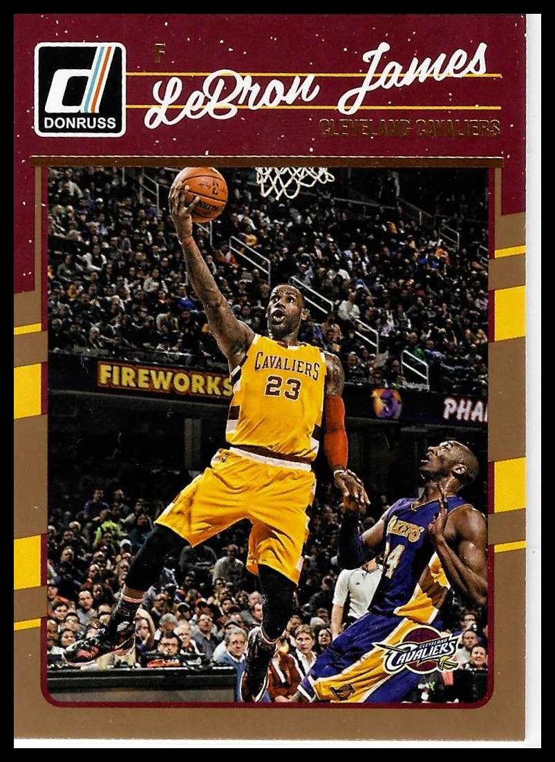 2016/17 Donruss #15 LEBRON JAMES & KOBE SHADOW LAKERS & CAVS🔥GOATS🔥HOF