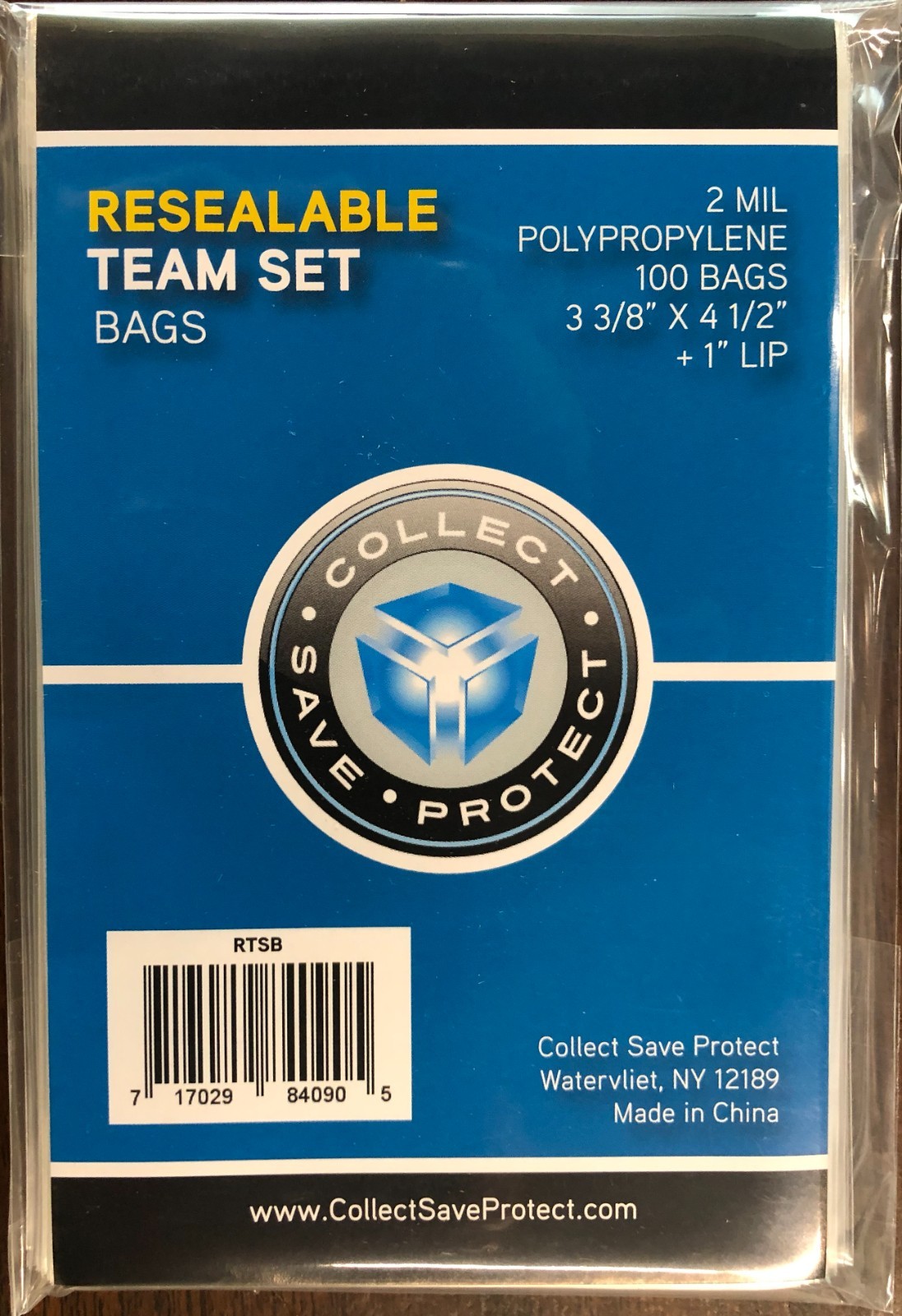 5000 New CSP RESEALABLE TEAM BAGS; 3 3/8 x 4 1/2″ + 1″ Lip, 50 Packages
