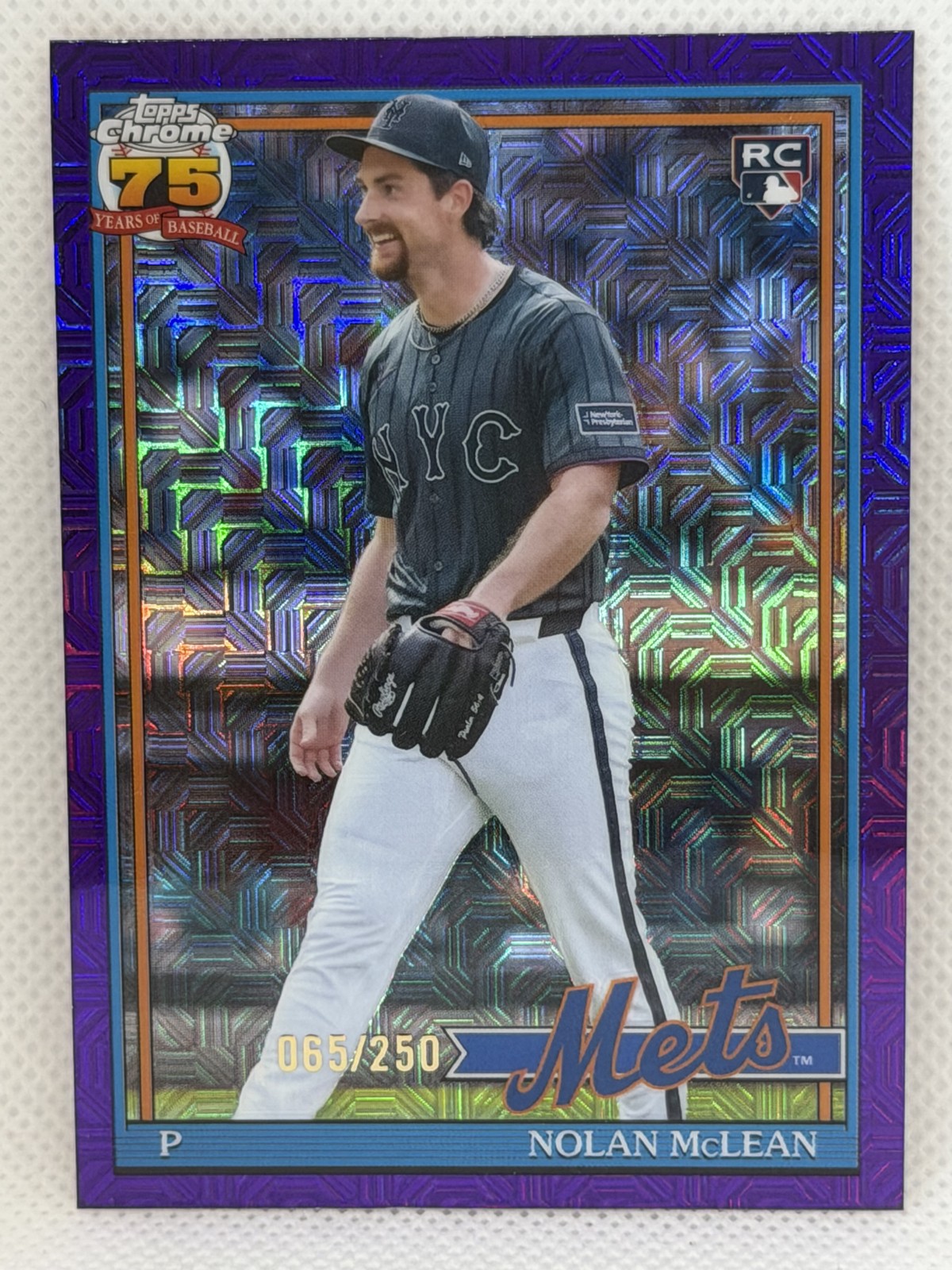 2026 Topps 1991 Chrome Silver Pack Mojo Nolan McLean #91C-48 (RC Rookie) Mets