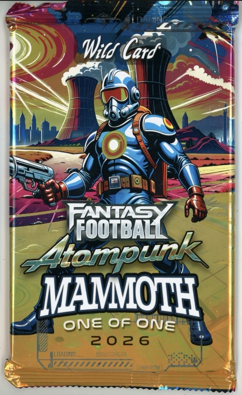 NEW 2026 Wild Card Fantasy Football Atompunk MAMMOTH TRUE 1/1 Oversized