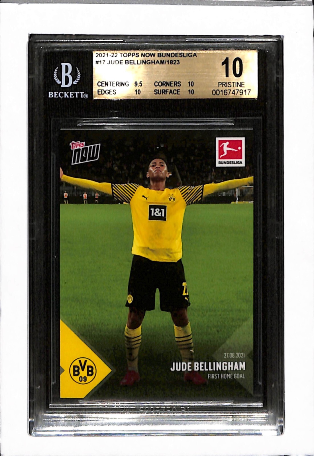 YOU PICK 2021-22 TOPPS NOW BUNDESLIGA #17 JUDE BELLINGHAM – BGS 9, 9.5, or 10