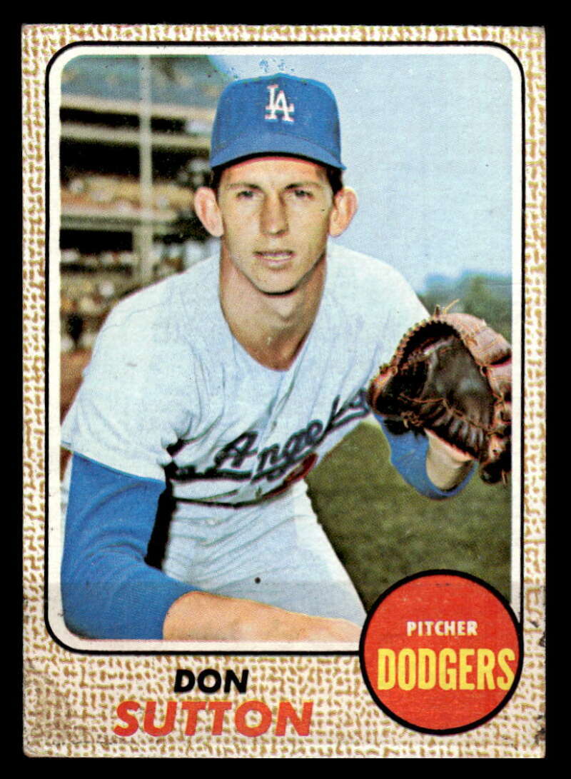 1968 Topps Don Sutton Los Angeles Dodgers 103 Low Grade Filler Y1842