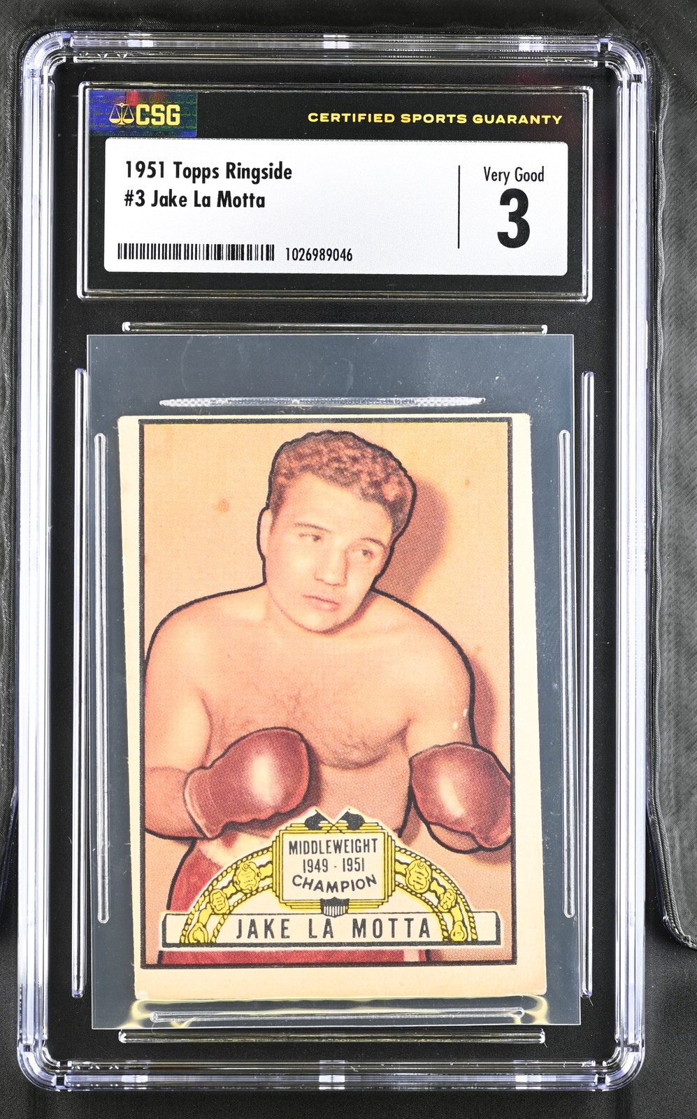 1951 Ringside 3 Jake La Motta – CGC 3 HOF