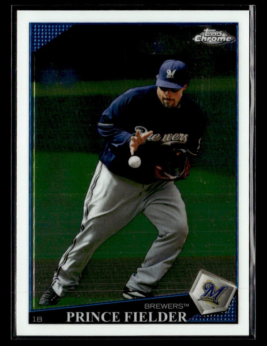 2009 Topps Chrome #136 Prince Fielder Card Milwaukee Brewers