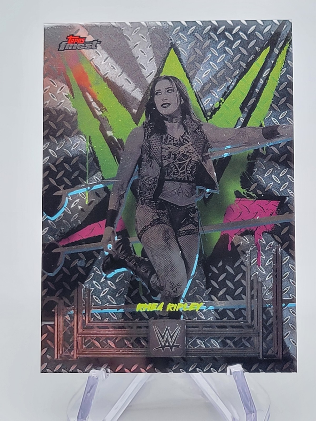 2025 WWE Topps Finest Rhea Ripley Common Base #60
