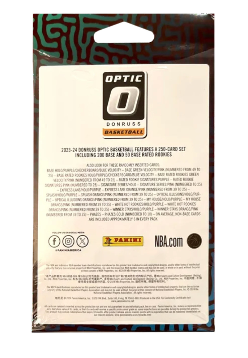 2023-24 Optic Basketball NBA Hanger Box Factory Sealed QTY WEMBY ROOKIE YEAR