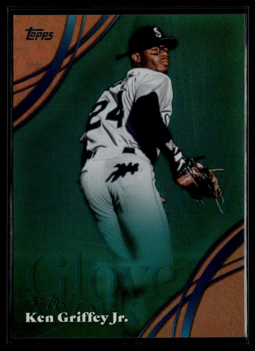 2026 Topps #GW-15 Ken Griffey Jr. Glove Work Orange Foil #/25