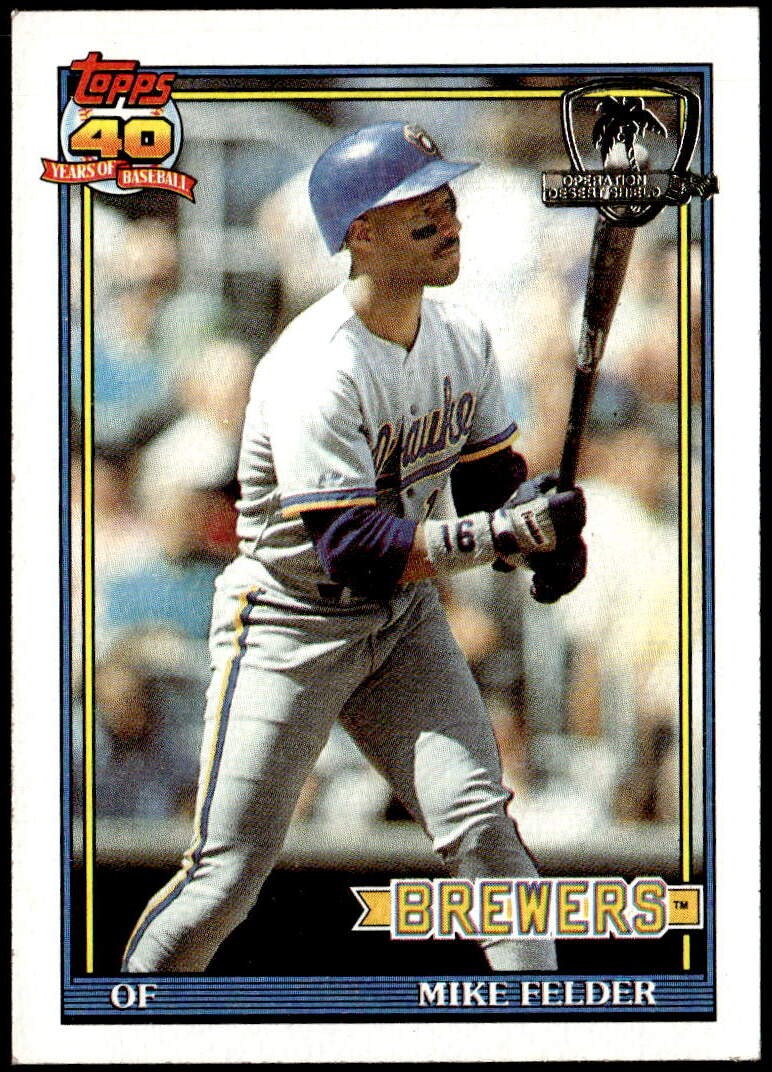 1991 Topps #44 Mike Felder Desert Shield F5
