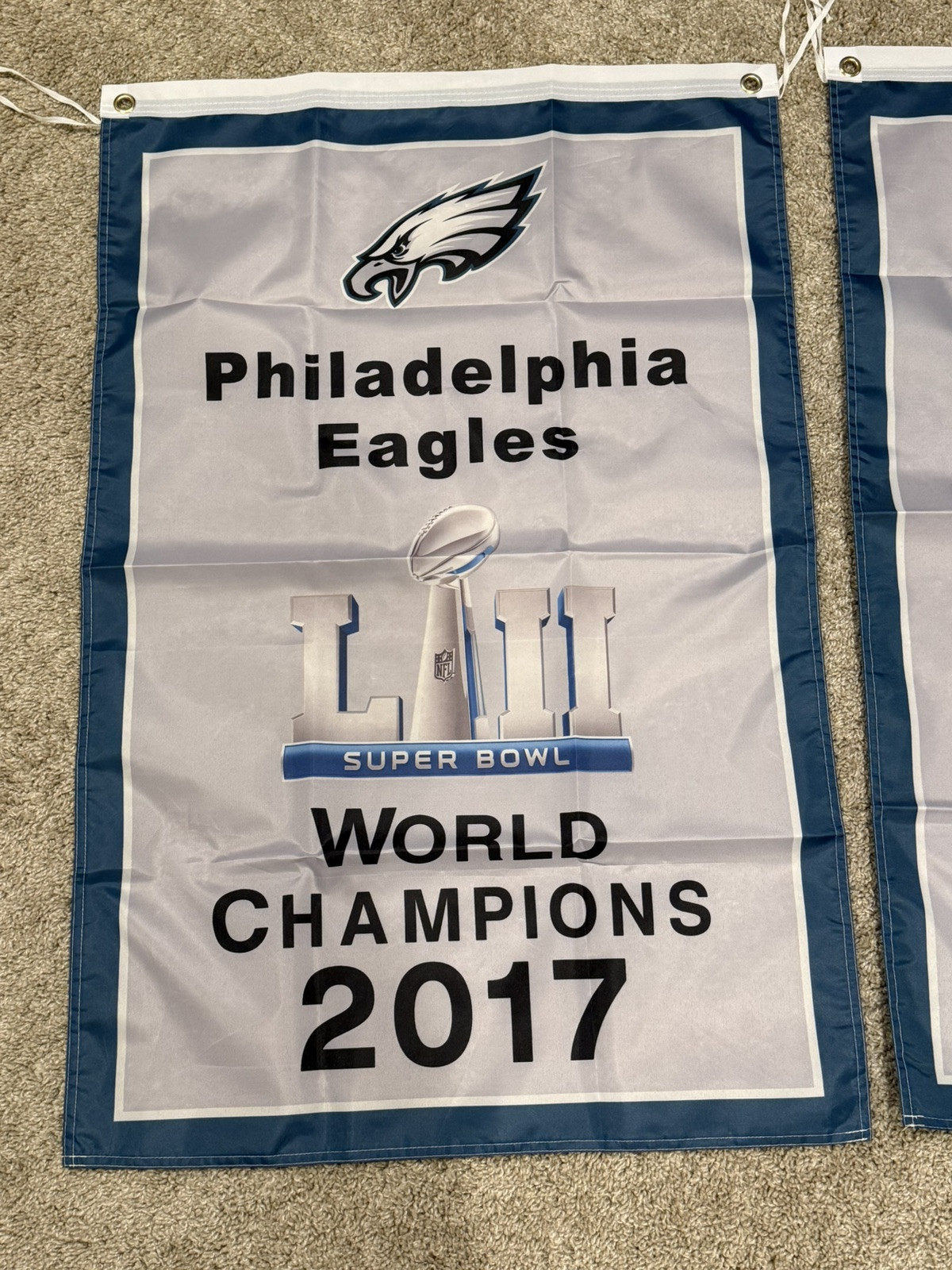 Philadelphia Eagles Super Bowl Champions Complete Set Banners/Flags 2’ x 3’