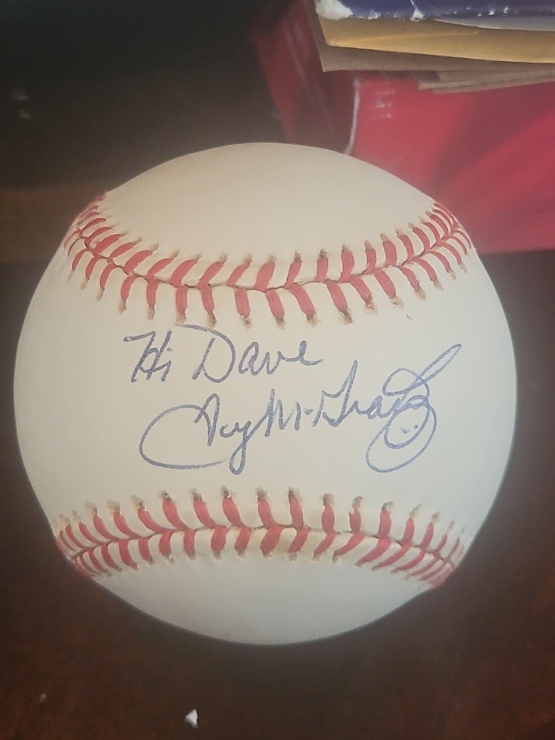 tug mcgraw signed philllies national league nl ball autographed auto mlb real