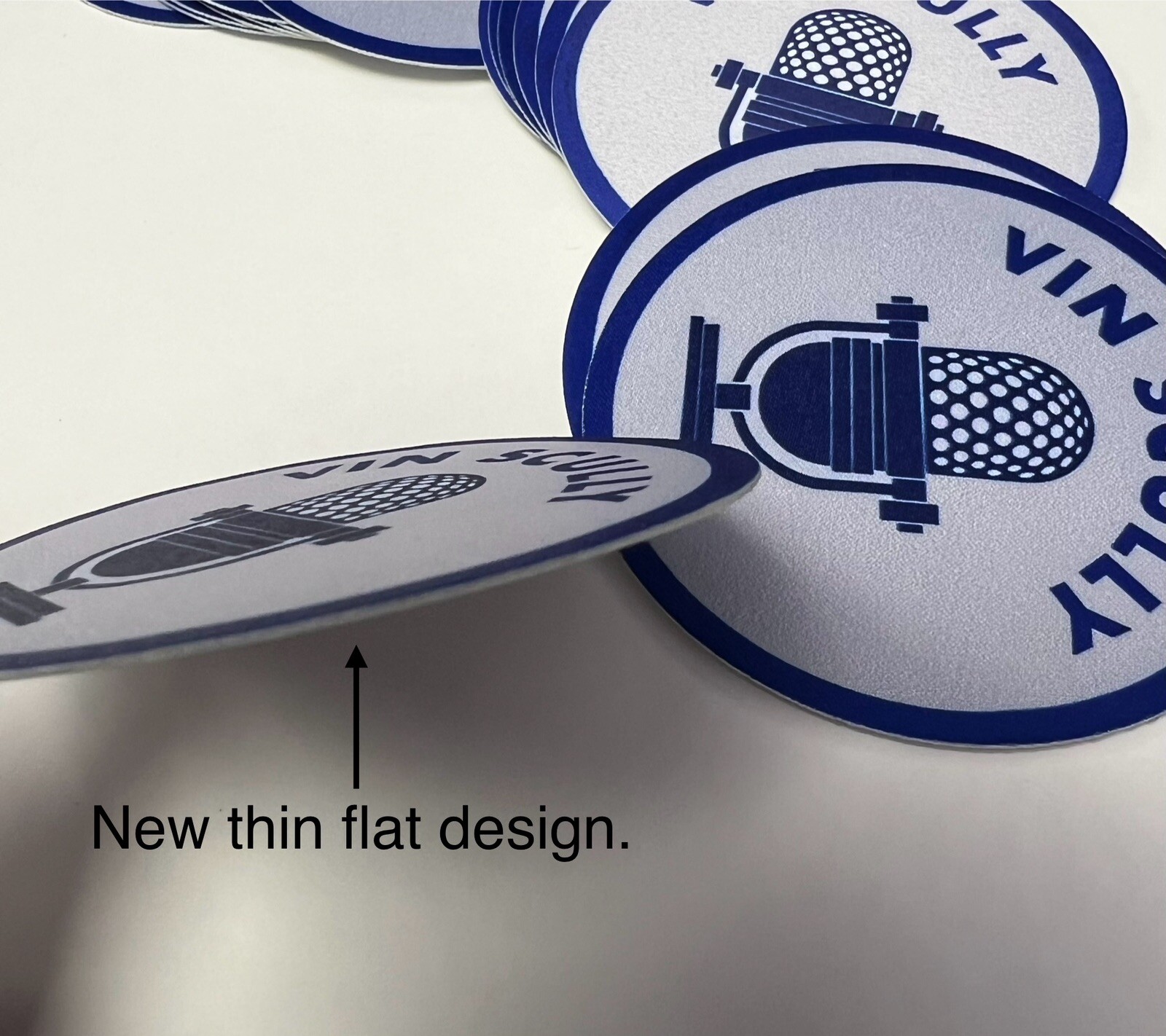Vin Scully HOF Broadcaster LA Dodgers 3in Iron On Patch NEW FLAT THIN DESIGN