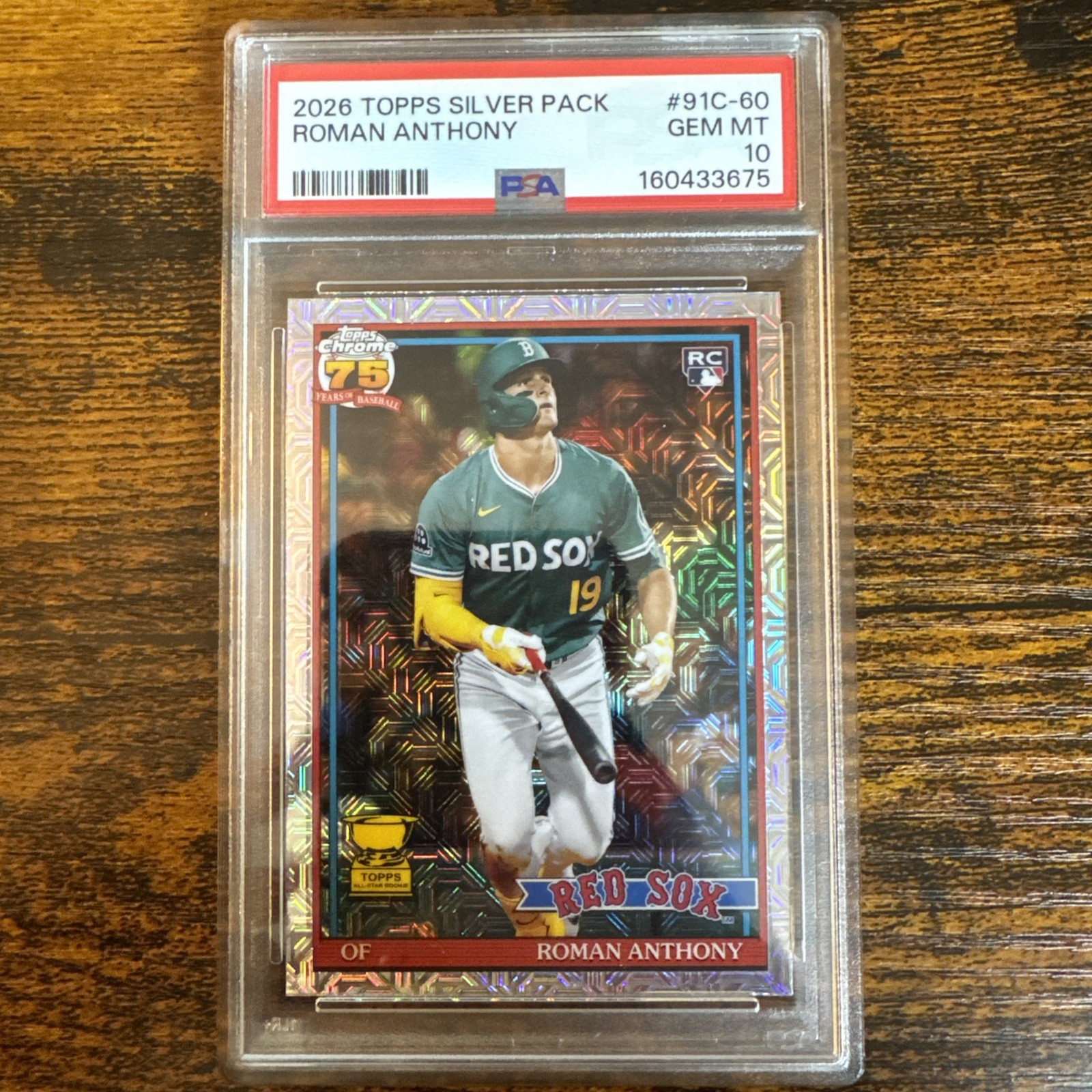 2026 Topps Series 1 – 1991 Topps Chrome Silver Pack Roman Anthony #91C-60 PSA 10